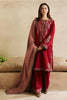 ZARA SHAHJAHAN - 3PC DHANAK EMBROIDERED SHIRT WITHPRINTED SHAWL AND TROUSER - KPR 035