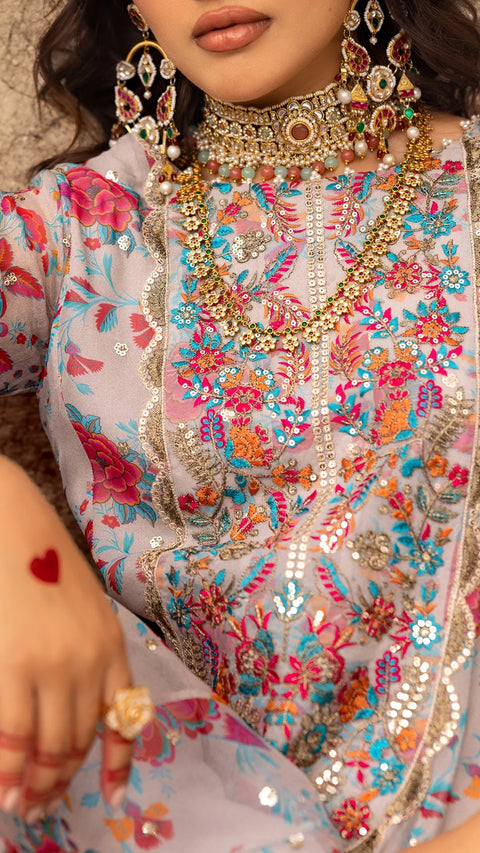 Charizma Vasal Vol-02 Embroidered Chiffon Unstitched 3Pc Suit VSL25-08