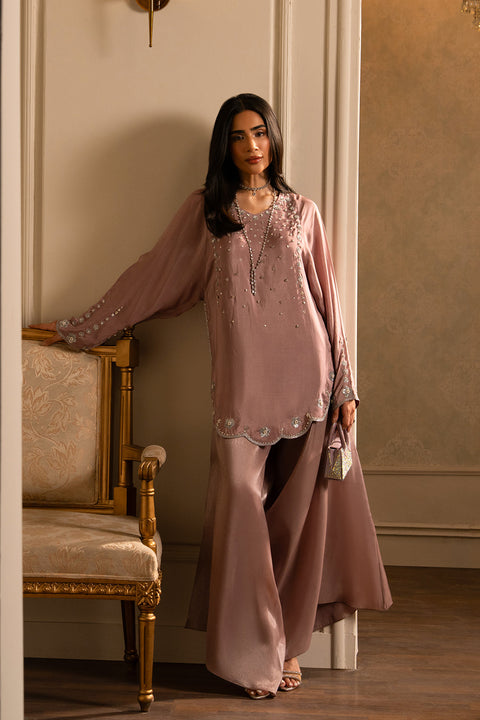 Lulusar - Luxury Raw Silk Embroidered Unstitched 3 Piece - Namil Top