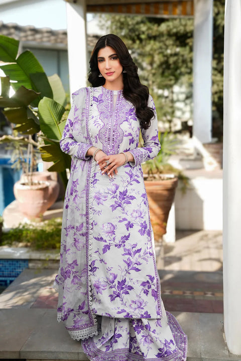 Aneela's Collection Luxury Lawn Embroidered 3 Piece Unstitched Swiss - 756