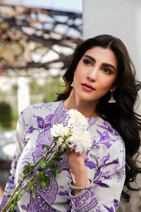 Aneela's Collection Luxury Lawn Embroidered 3 Piece Unstitched Swiss - 756