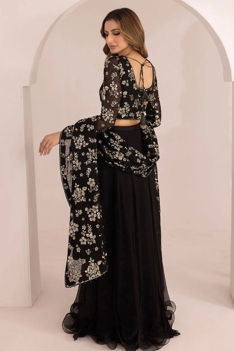 Jazmine Embroidered Chiffon Suits Unstitched 3 Piece - BS - Festive Collection