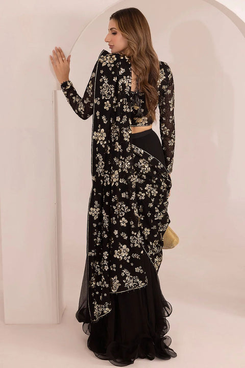 Jazmine Embroidered Chiffon Suits Unstitched 3 Piece - BS - Festive Collection