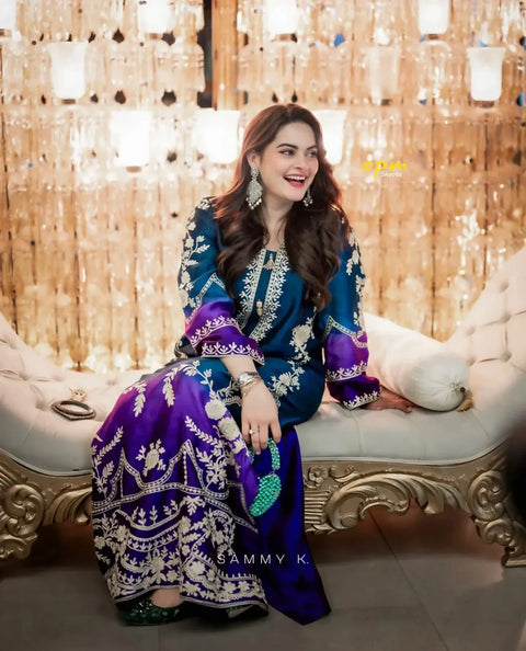 ETHNIC - 3 Piece Unstitched Embroidered Lawn Suit : PP4