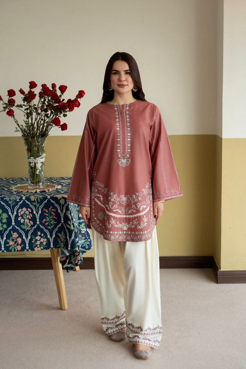 URGE - 2PC LAWN EMBROIDERED SHIRT AND EMBROIDERED TROUSER - ZARIF