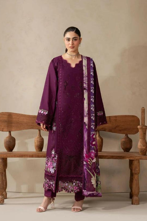 Elaf Premium - 3-piece luxury unstiched embroidered dress- (EHC-2B)