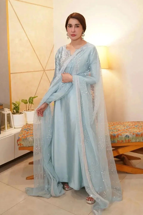 KAPRANG Luxury Silk Embroidered 3Pc Unstitched Suit  KHUWAB
