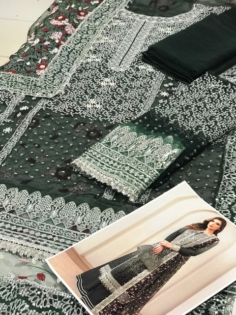 JAZMINE - Unstitched Embroidered Chiffon Suit | ST-2