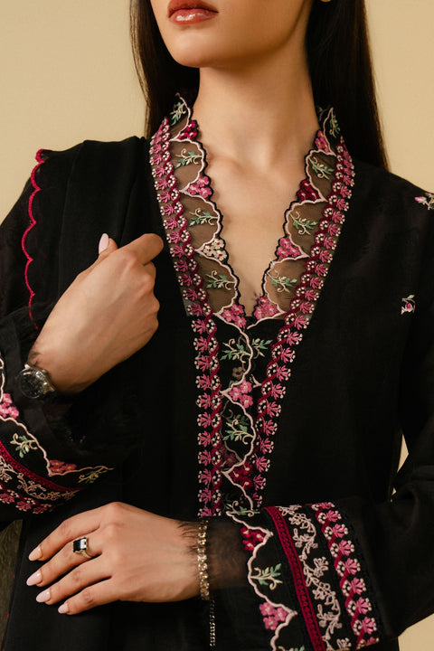 ZARA SHAJAHAN - 3PC LAWN EMBROIDERED SHIRT WITH TROUSER -ZA12