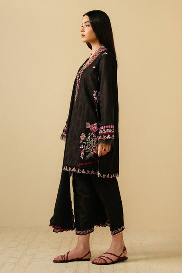 ZARA SHAJAHAN - 3PC LAWN EMBROIDERED SHIRT WITH TROUSER -ZA12