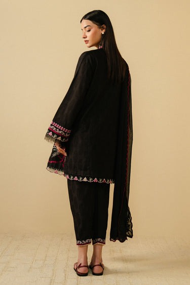 ZARA SHAJAHAN - 3PC LAWN EMBROIDERED SHIRT WITH TROUSER -ZA12