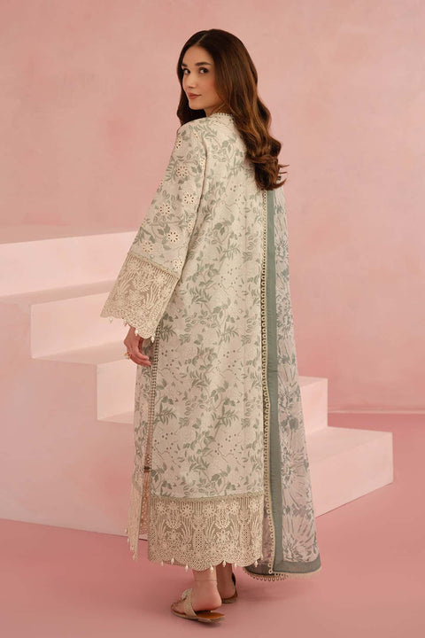 AFROZE -3 Piece Unstitched Chickenkari Embroidered Lawn Suit | Kylon