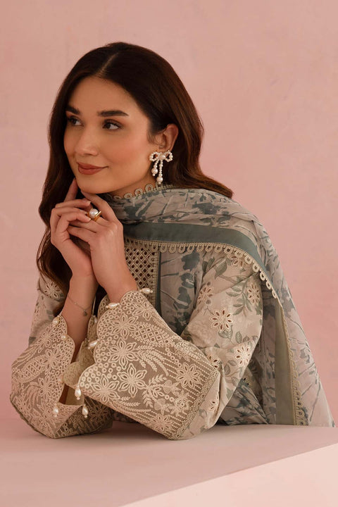AFROZE -3 Piece Unstitched Chickenkari Embroidered Lawn Suit | Kylon