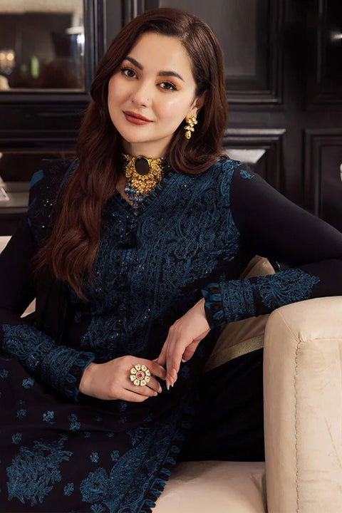ASIM JOFA - 3PC LAWN EMBROIDERED SHIRT WITH CHIFFON EMBROIDERED DUPATTA AND TROUSER - HZG1609 - Kaprang