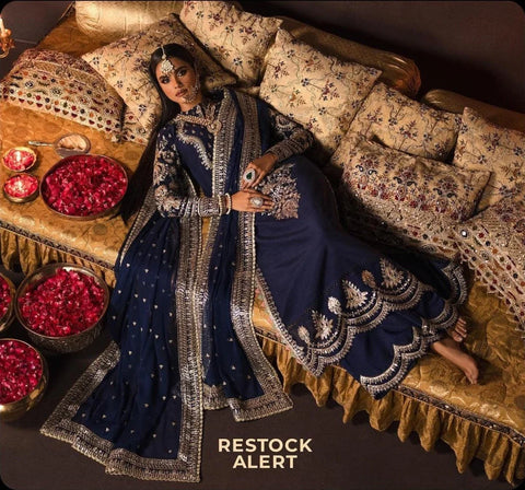 Afrozeh Divani Unstitched Embroidered Velvet 3 Pieces Suit AS-V1-01 MAYA