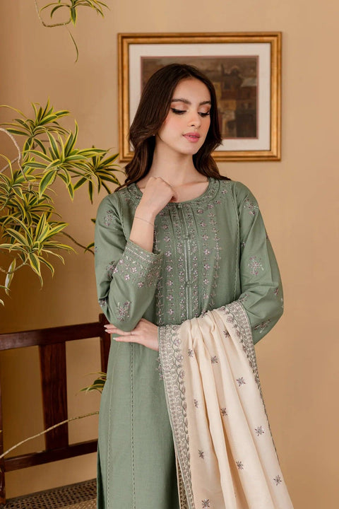 BATIK - 3PC LAWN EMBROIDERED SHIRT WITH LAWN EMBROIDERED DUPATTA AND TROUSER - HZG1479 - Kaprang