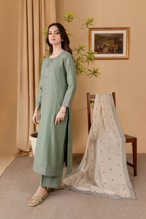 BATIK - 3PC LAWN EMBROIDERED SHIRT WITH LAWN EMBROIDERED DUPATTA AND TROUSER - HZG1479 - Kaprang