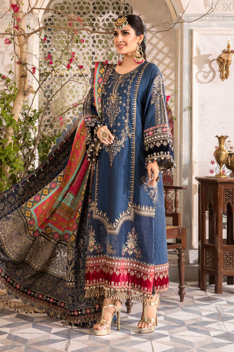 MARIA B - Unstitched MBROIDERED - Midnight Blue (BD-2407)