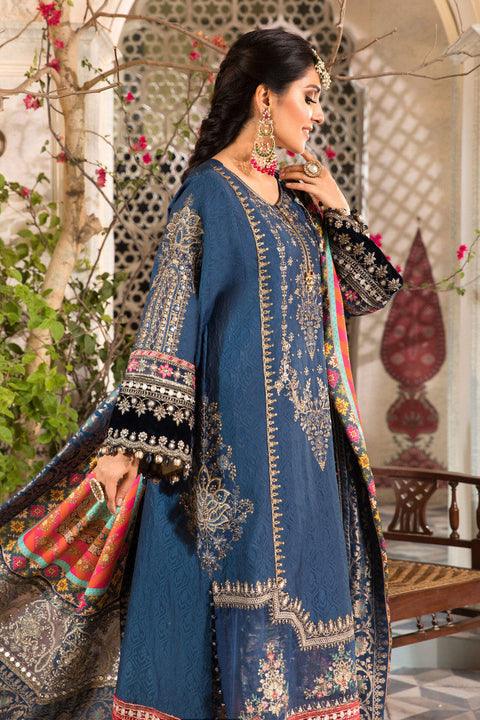 MARIA B - Unstitched MBROIDERED - Midnight Blue (BD-2407)