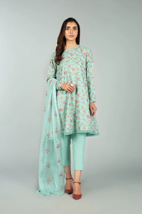 Bareeze - 3PC LAWN EMBROIDERED SHIRT HEAVY EMBROIDERED SHAWL DUPATTA AND TROUSER - PR1503