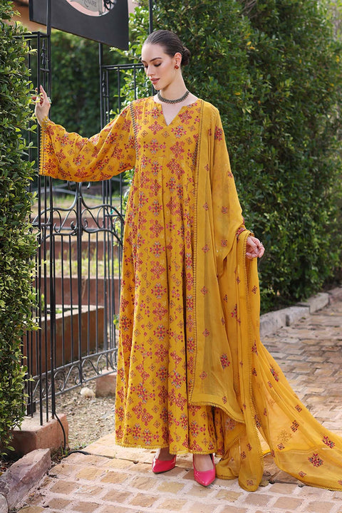 Bareeze - 3PC DHANAK EMBROIDERED SHIRT HEAVY EMBROIDERED SHAWL DUPATTA AND TROUSER - KPR05