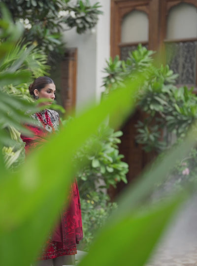 ZAINAB CHOTTANI -3 Piece Unstitched Embroidered Lawn Suit | Zemestan