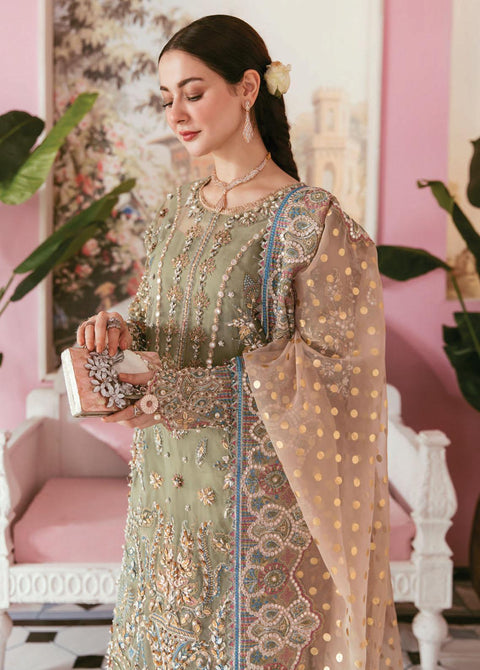 Elaf Embroidered Organza Suits Unstitched 3 Piece EF22C ECC-4 Mariee - Luxury Collection