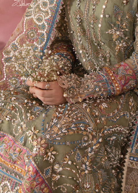 Elaf Embroidered Organza Suits Unstitched 3 Piece EF22C ECC-4 Mariee - Luxury Collection