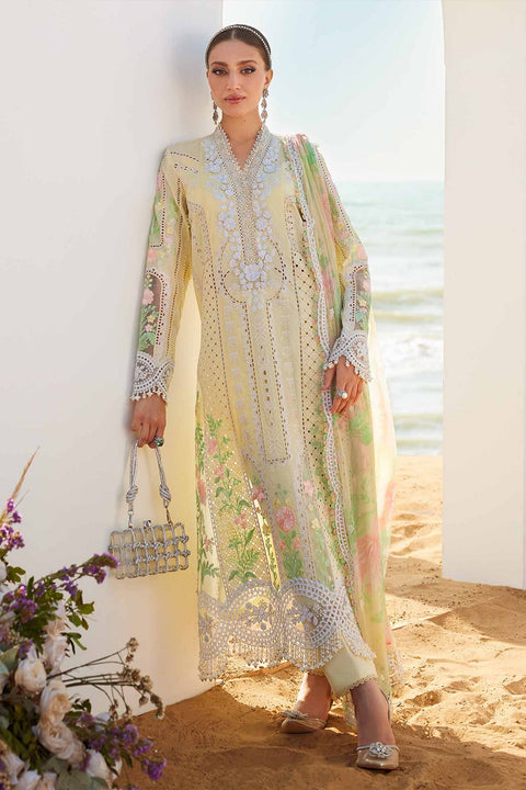 MARIA B - Embroidered Lawn 3 Piece Unstitched Suit MBL-EL-25-04 - Summer Collection