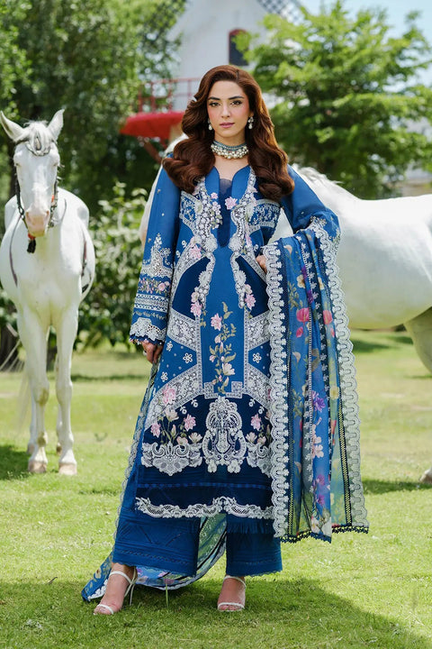 ELAF Embroidered Lawn Suits Unstitched 3 Piece 2B ZIVA - Luxury Collection
