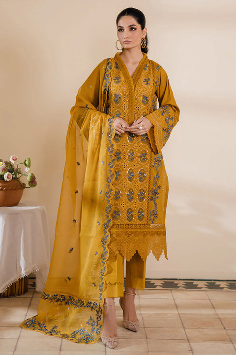 BIN ILYAS - 3PC Embroidered Lawn Suits Unstitched - Luxury Collection - AZLIN
