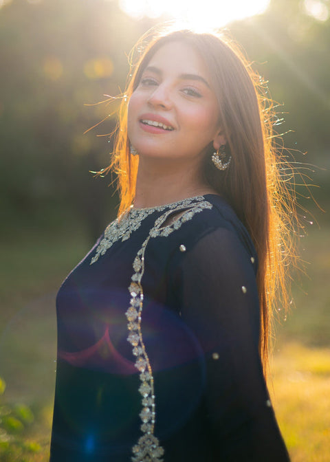AGHA NOOR -  LUXURY EMBROIDERED CHIFFON FORMALS - Zarpash
