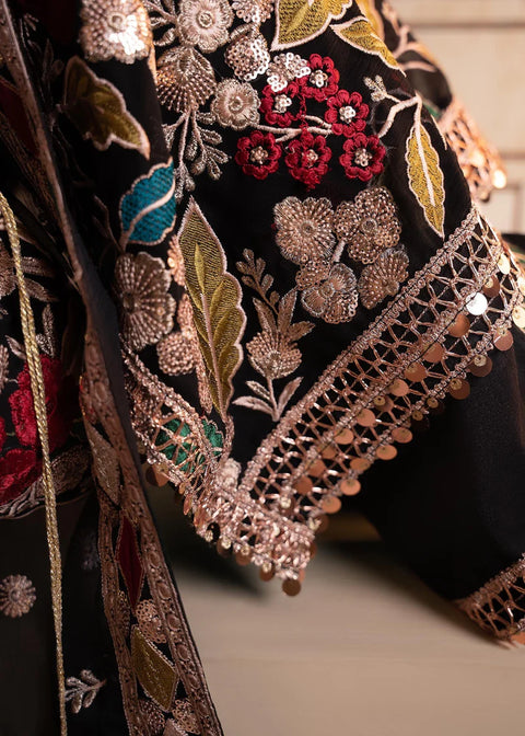 HASEEN'S - 3PC CHIFFON EMBROIDERED WITH EMBROIDERED DUPATTA AND TROUSER - Mehnaaz