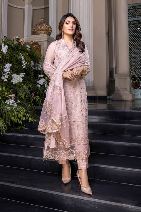 Azure - Chiffon Embroidered Luxury Unstitched 3-Piece - Az-1