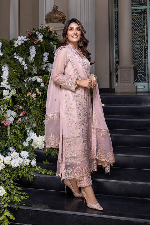 Azure - Chiffon Embroidered Luxury Unstitched 3-Piece - Az-1