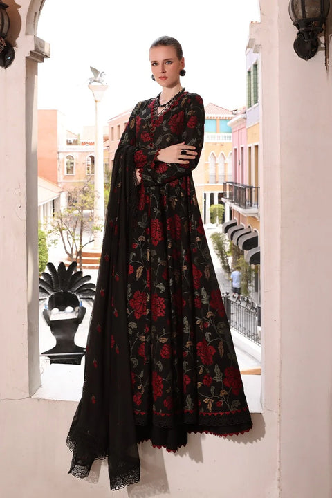 BAREEZE - 3PC LAWN EMBROIDERED SHIRT WITH LAWN  EMBROIDERED SHAWL AND TROUSER - KPR16