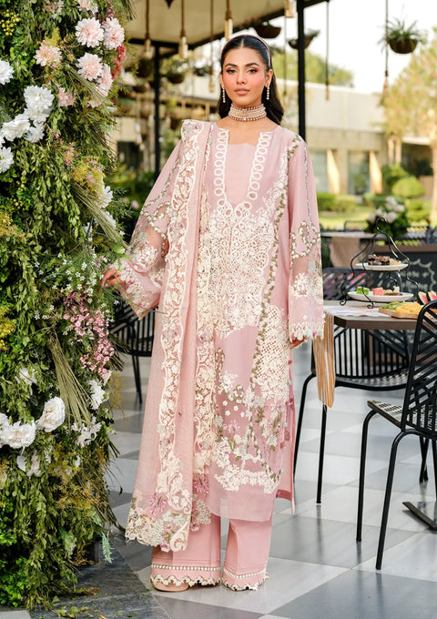 Elaf Luxury Lawn'25 Vol-2 ELH-3B OH MY ROSE
