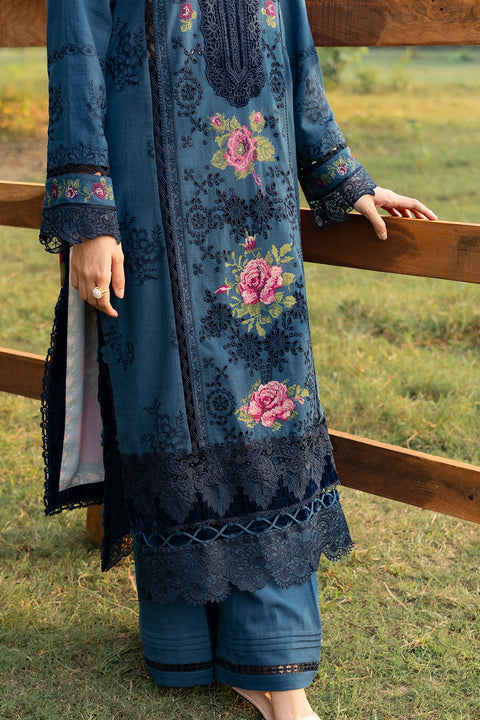 SAIRA RIZWAN - Lawn Unstitched Embroidered Collection with Embroidered Printed Slub Dupatta- DINA-SRW24-04