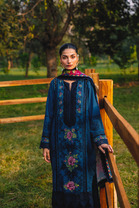 SAIRA RIZWAN - Lawn Unstitched Embroidered Collection with Embroidered Printed Slub Dupatta- DINA-SRW24-04