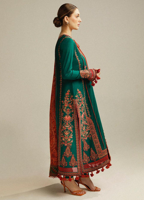 Hussain Rehar Embroidered Dhanak Suits Unstitched 3 Piece Marjaan - Winter Collection