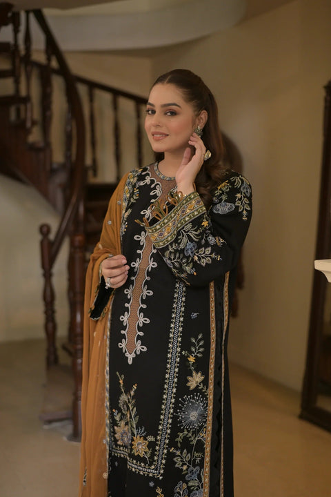 Aneelas  - 3-piece luxury unstiched embroidered dress- (KR-26-03)