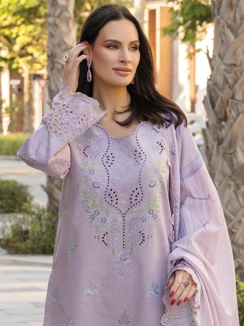 Rang Rasiya Embroidered Lawn Unstitched 3Pc Suit D-12 AMELIA