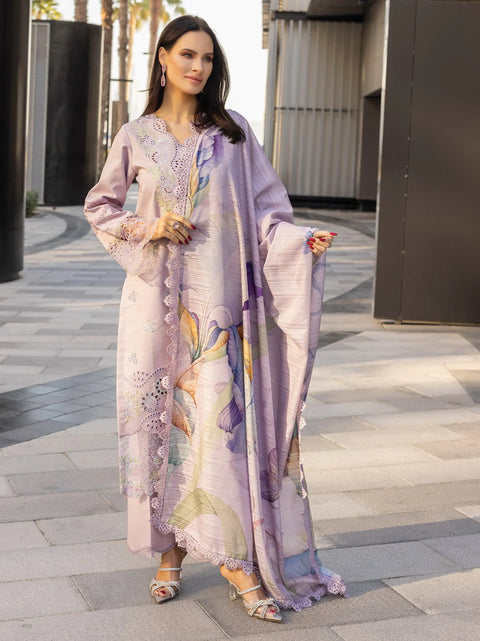 Rang Rasiya Embroidered Lawn Unstitched 3Pc Suit D-12 AMELIA