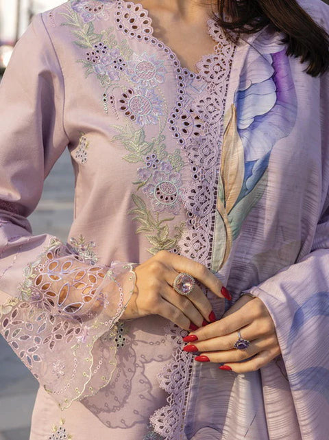 Rang Rasiya Embroidered Lawn Unstitched 3Pc Suit D-12 AMELIA