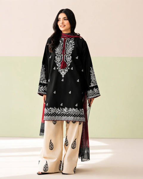 Marwa - 3-piece luxury unstiched embroidered dress- (chaudharyarts)