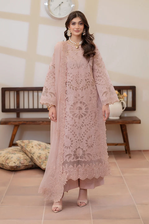 Imrozia Luxury Embroidered Lawn Unstitched 3Pc Suit-Lavender Grace-P01