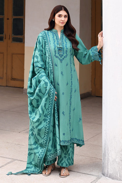 Cross Stitch - Luxury Lawn Embroidered 3 Piece Unstitched - FLEUR WHISPER