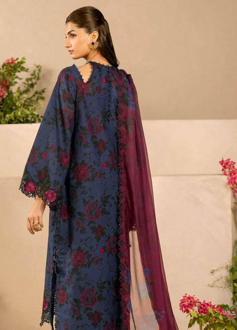IZNIK - 3 Piece Unstitched Embroidered Printed Suit | BL1