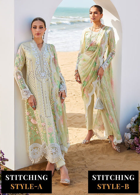 MARIA B - Embroidered Lawn 3 Piece Unstitched Suit MBL-EL-25-04 - Summer Collection