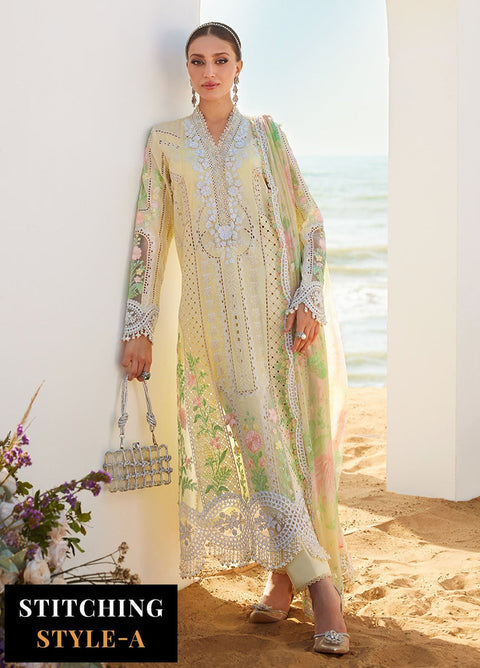 MARIA B - Embroidered Lawn 3 Piece Unstitched Suit MBL-EL-25-04 - Summer Collection